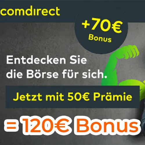 120 Bonus für das kostenloses Depot bei der comdirect