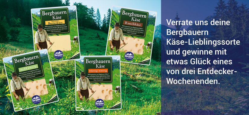 🌄 Gewinnspiel von Bergbauern in gewinnen Käse: zu Bayern Urlaub