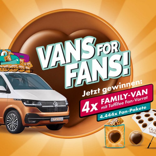 Toffifee Gewinnspiel Chance auf FamilyVan und FanPakete sichern