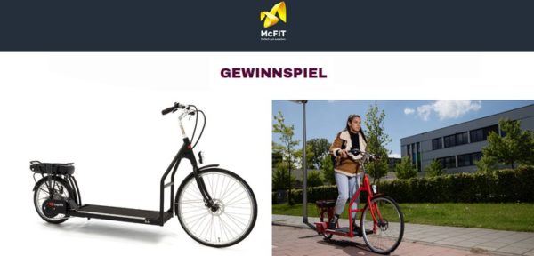 McFit Gewinnspiel elektrisches LaufbandFahrrad