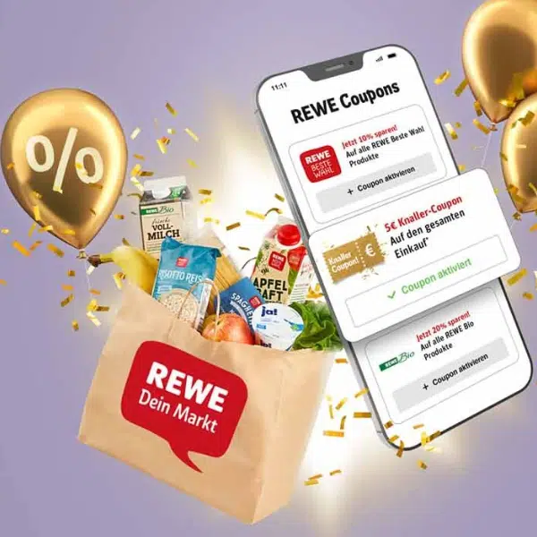 REWE Jubelwochen Täglich ein neuer RabattCoupon