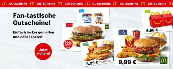 McDonald's Coupons im Juli 2021: als PDF oder in der App