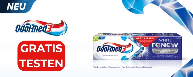 WHITE RENEW von Odol-med3 gratis testen