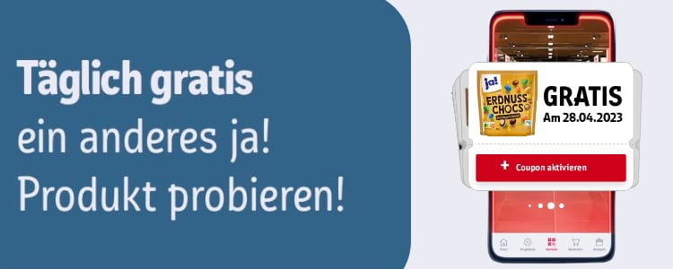 Gratis ja! Produkte bei Rewe