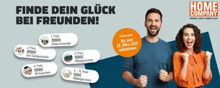 Home Company Gewinnspiel Gutscheine gewinnen