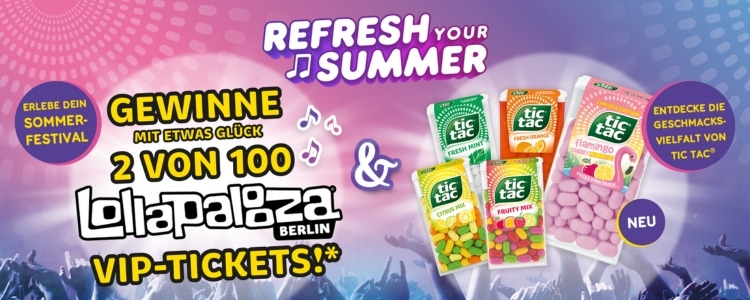 tic tac-Gewinnspiel Lollapalooza 2024