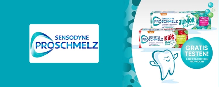 Sensodyne ProSchmelz Kids oder Junior gratis testen