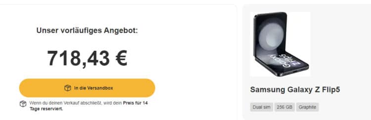 Samsung Galaxy Z Flip 5 bei rebuy verkaufen