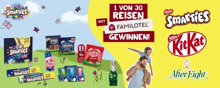 Smarties-Gewinnspiel: Familotel-Reise gewinnen