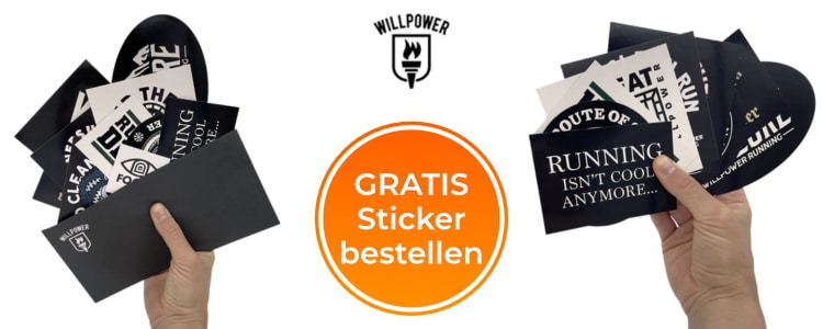 Gratis Sticker bei Willpower Running bestellen