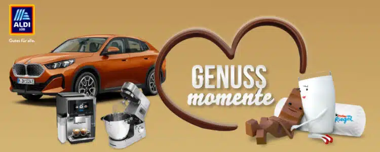 Ferrero-Gewinnspiel von ALDI; Milky & Schoki, BMW, Küchenmaschine