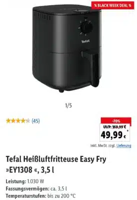 Tefal Heißluftfritteuse