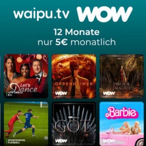 wow + waipu.tv für nur 5€ mtl.