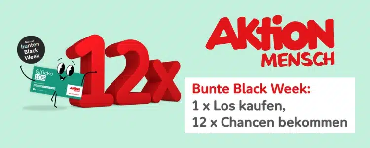 Aktion Mensch Gratislos sichern Bunte Black Week