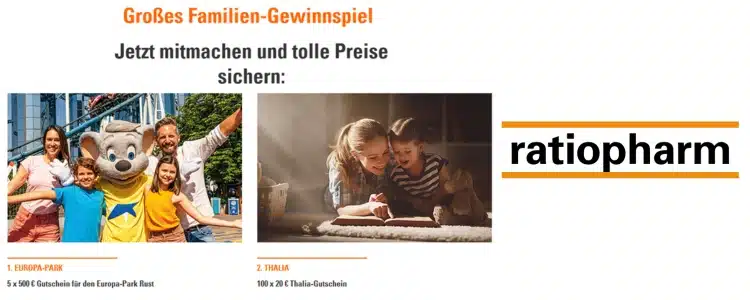 ratiopharm-Gewinnspiel; Europa-Park; Thalia