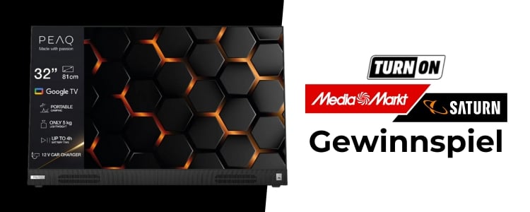 MediaMarkt-Gewinnspiel: PEAQ PTV 32GH-5024C-B Portable TV in der Farbe Schwarz