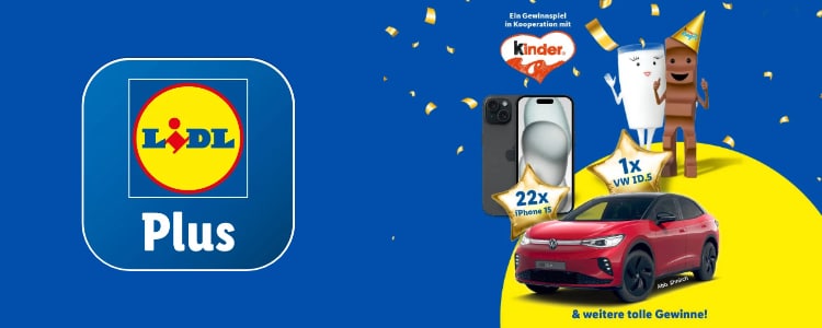 Lidl-Plus-App-Gewinnspiel; Milky & Schoki; VW