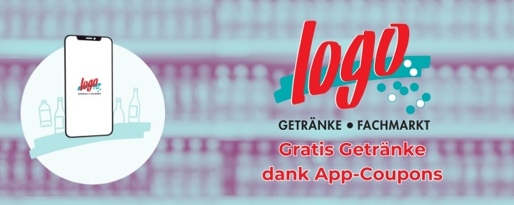 Logo-Getränkemärkte Gratis Getränke mit App