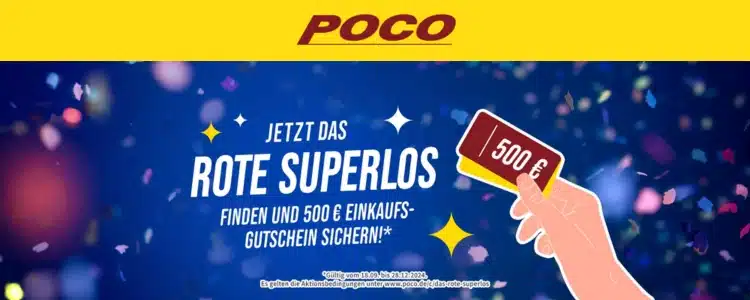 POCO Gewinnspiel das rote Superlos Winter 2024