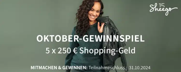 sheego-Gewinnspiel: 250€ Gutschein gewinnen