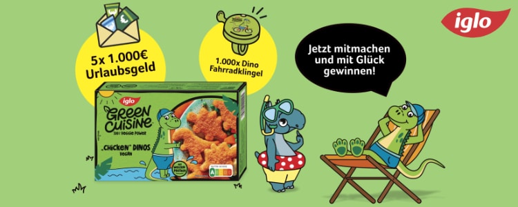 iglo Green Cuisine Produkte; Gewinnspiel