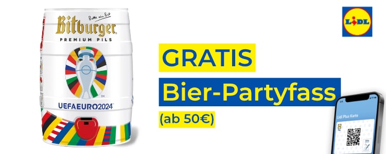 Gratis Bitburger EM-Partyfass