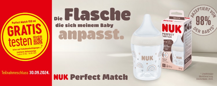 NUK Perfect Match Flasche gratis testen