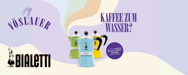 Vöslauer-Gewinnspiel: Espressokocher von Bialetti gewinnen