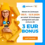 3€ Bonus für CPX-Umfragen