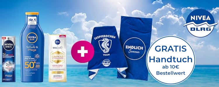 NIVEA Handtuch oder Seepferdchen Badetuch kostenlos