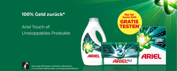 Ariel Touch of Lenor gratis testen
