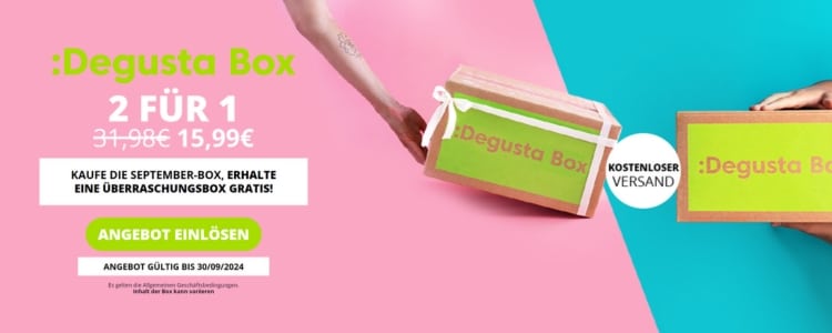 Degusta Box Rabattcode Überraschungsbox 2 für 1