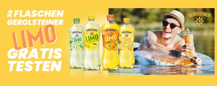 Limonade von Gerolsteiner gratis testen