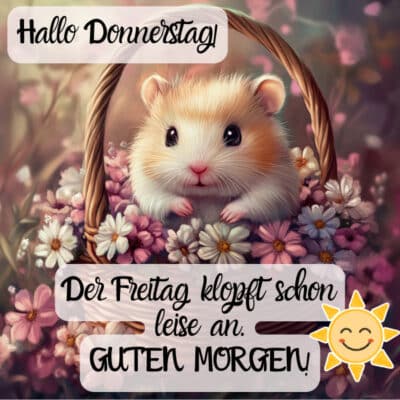 Hallo Donnerstagsbild; Hamster; guten Morgen