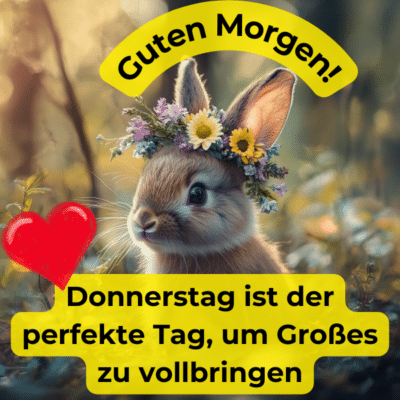 Guten Morgen Donnerstag Kaninchen