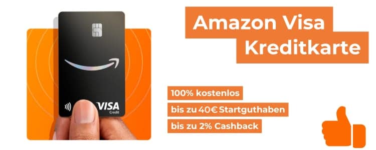 Amazon Kreditkarte mit bis zu 40€ Startguthaben