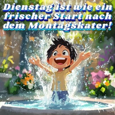 Dienstag ist wie ein frischer Start nach dem Montagskater!