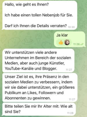 Jobangebot Telegram