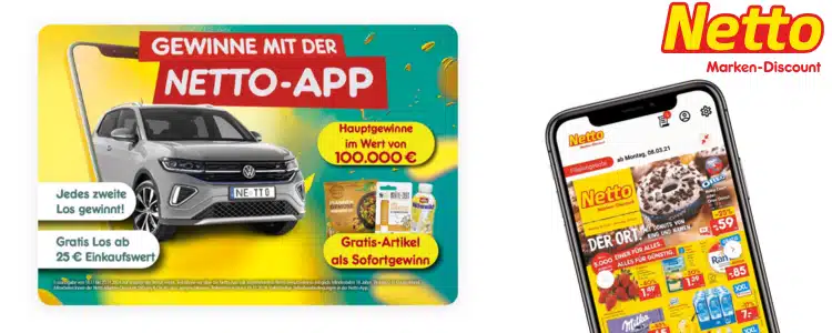 Glückslos Netto Code eingeben