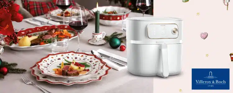 Villeroy & Boch Geschirr auf Tisch; AirFryer