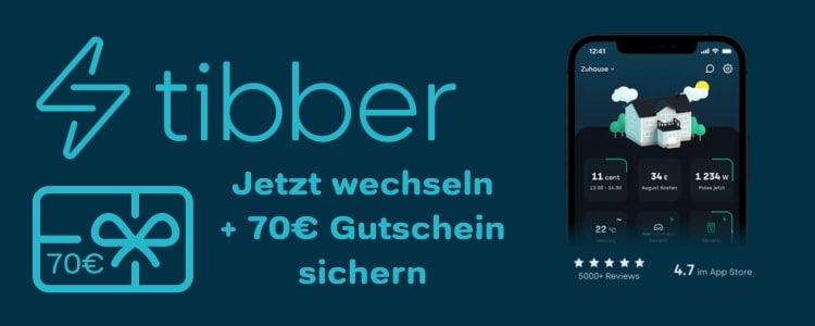 Tibber 70€ Gutschein