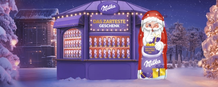 Kostenlosen Milka Weihnachtsmann verschenken