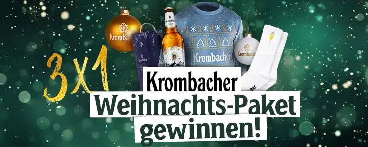 Krombacher Gewinnspiel Weihnachtspaket 2024