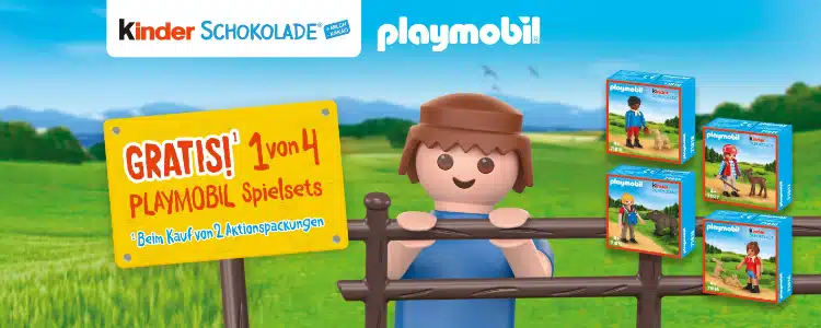 kinder Schokolade; Playmobil-Figuren