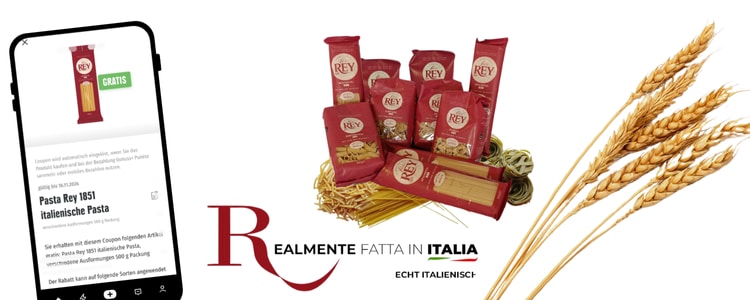 Coupon für gratis Pasta Rey bei EDEKA