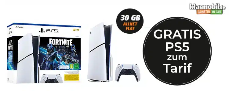 PlayStation 5 kostenlos zum klarmobil.de-Tarif