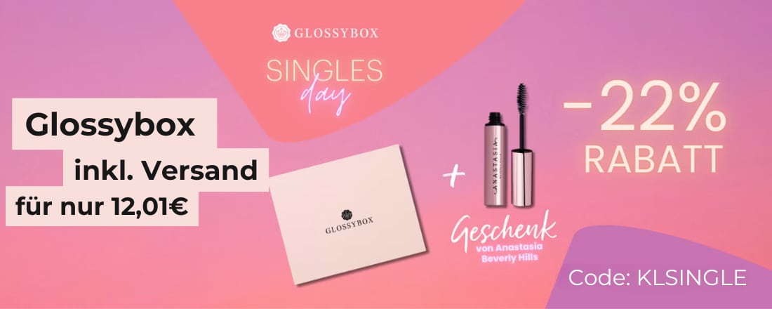 Glossybox + Augenbrauengel für nur 12,01€ - Deal zum Singlesday! 