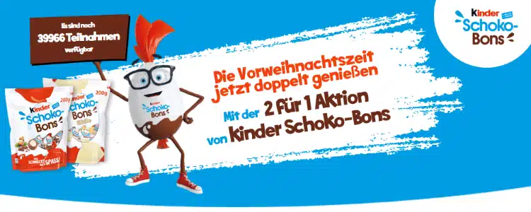 2-für-1-Aktion für kinder Schoko-Bons