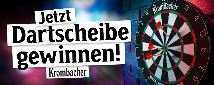 Krombacher Gewinnspiel Dartscheibe