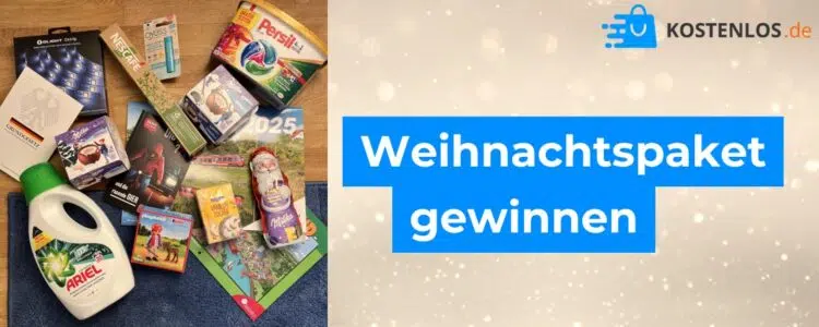 Weihnachtspaket mit kostenlosen Dingen gewinnen